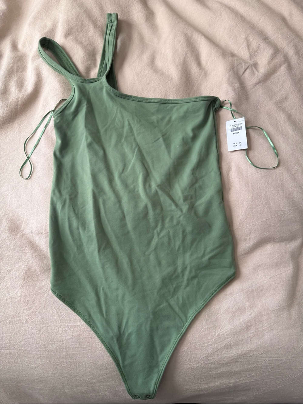 Abercrombie & Fitch Green One-Shoulder Bodysuit
